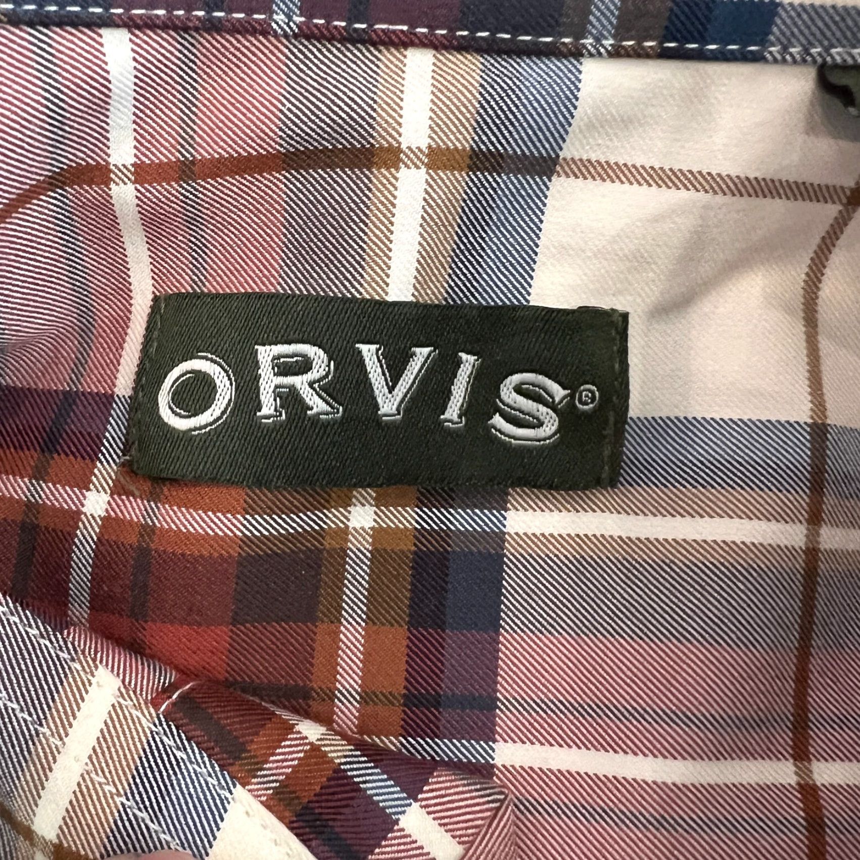 Orvis Orvis Shirt Mens Large Signature Twill Plaid Button-Down Long Sleeve Multicolor Cotton Twill Plaid Countries Theme Men’s Clothing L Size US L / EU 52-54 / 3 - 2 Thumbnail