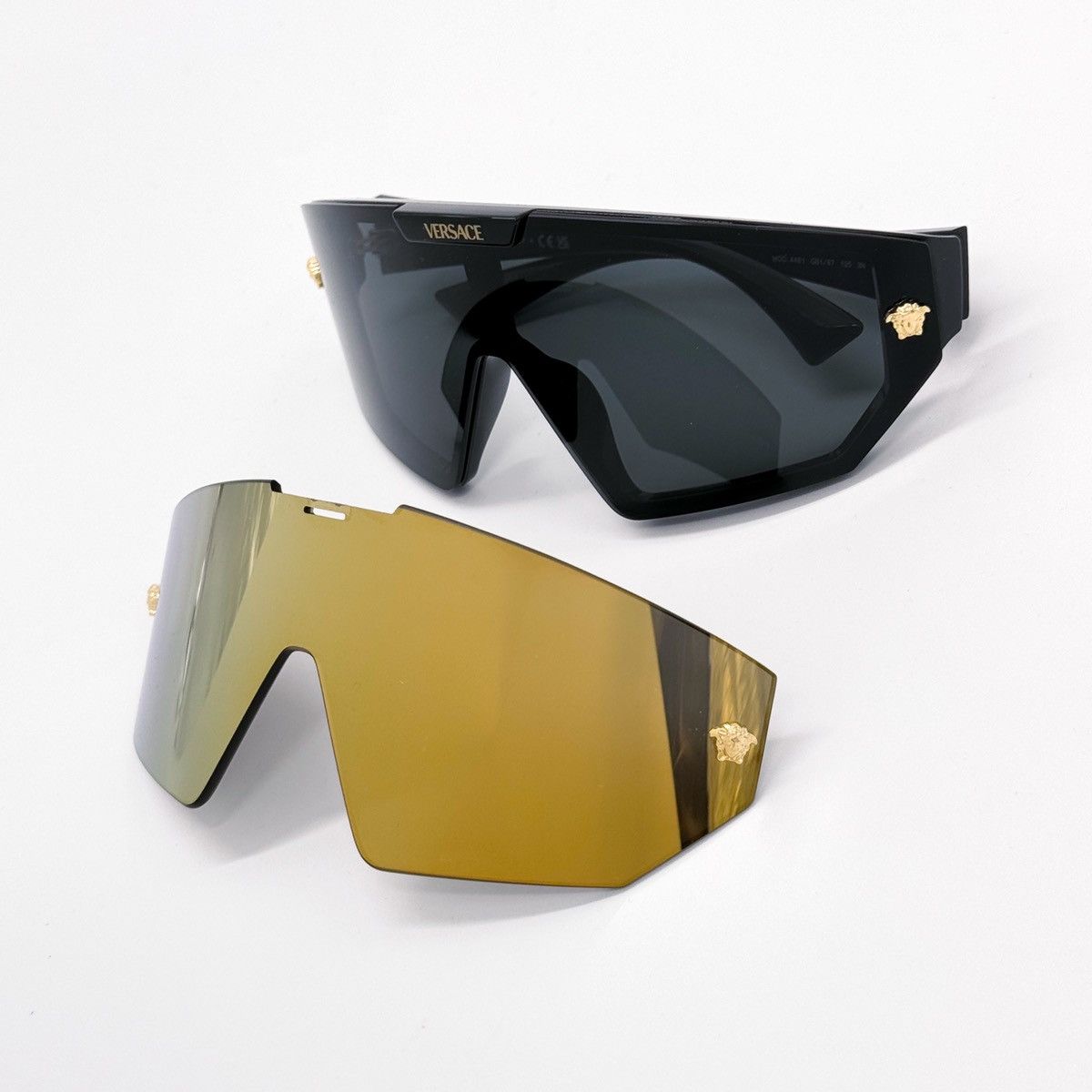 image of New Versace Ve4461 Gb1/87 Unisex Sunglasses Mod 4461 Gb1/87 in Black, Women's