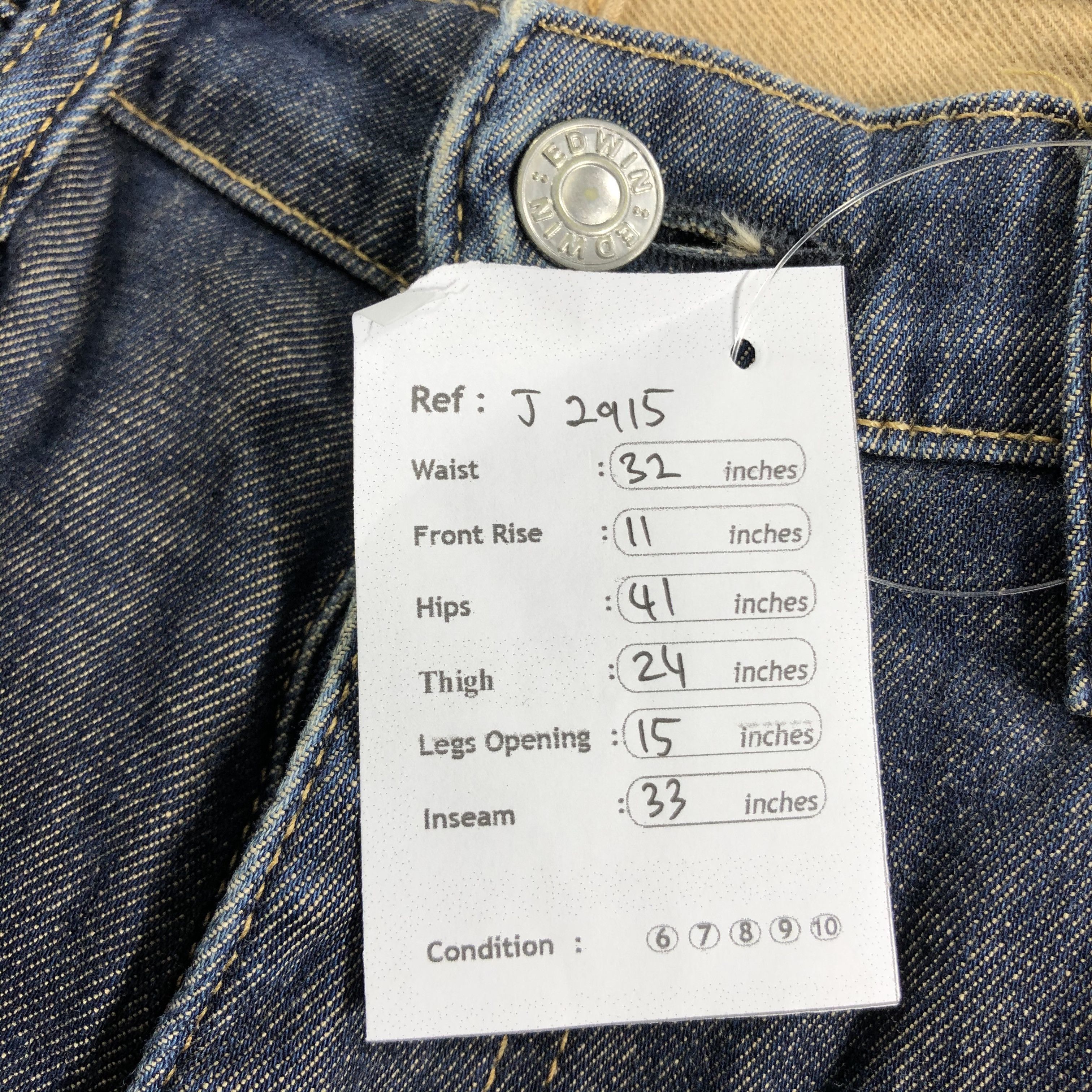 Edwin Vintage Blue Wash Edwin Jeans-J2915 Size US 32 / EU 48 - 14 Thumbnail
