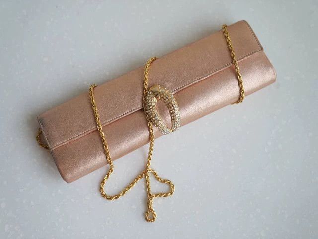 Other Rodo Women's Pearlized Pink Leather Chain Clutch Size ONE SIZE - 3 Thumbnail