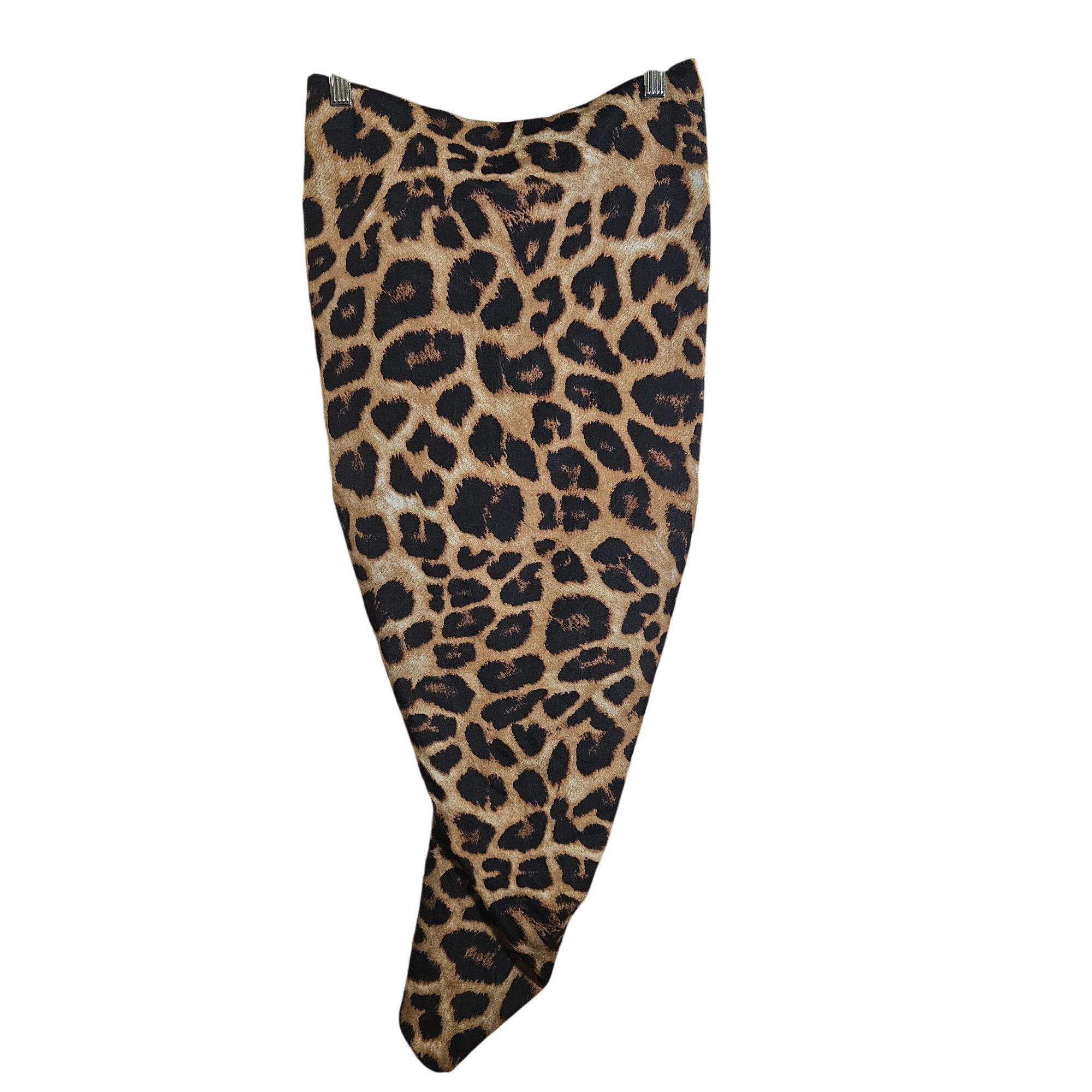 Other Mable Women’s Ruched Animal Print Midi Skirt S Night Out Qui Size 27" / US 4 / IT 40 - 3 Thumbnail