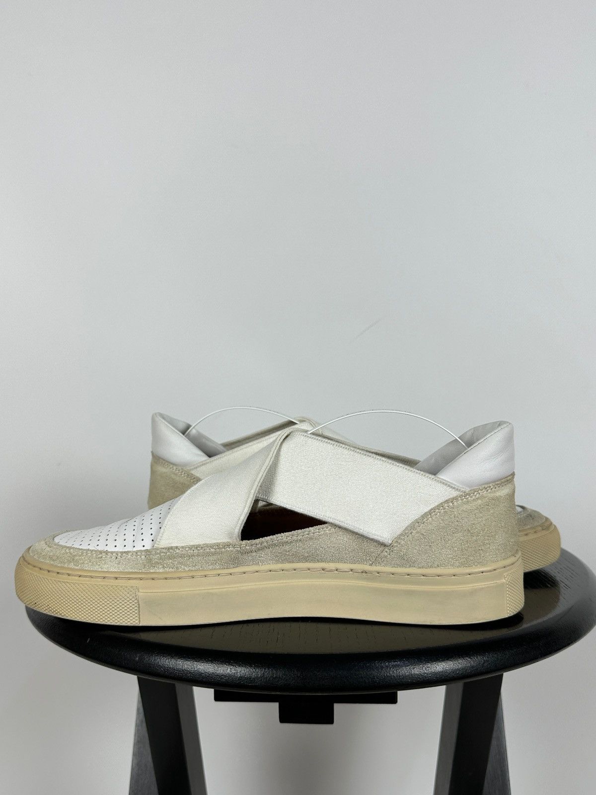 Dries Van Noten Dries Van Noten White Leather Slip-On Shoes Size US 7.5 / IT 37.5 - 9 Thumbnail