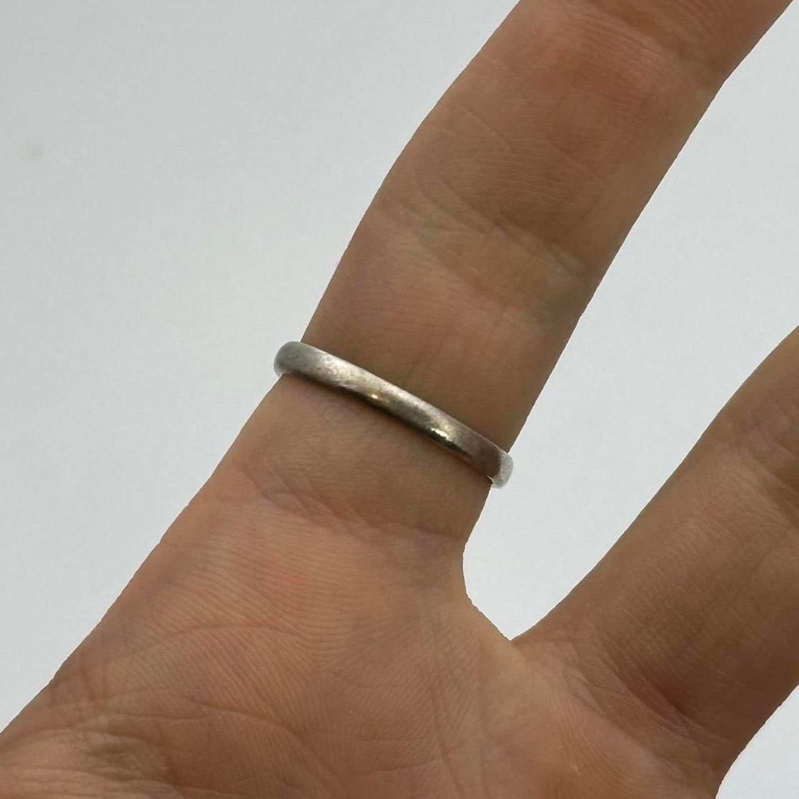 Vintage Vintage Silver Weird Ornamental Wire Basic Boho Band Ring Size ONE SIZE - 2 Thumbnail