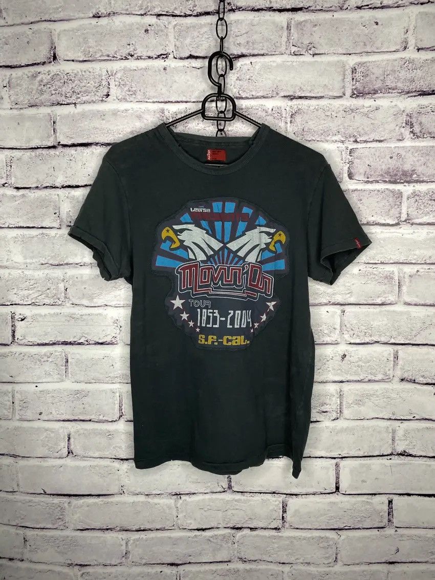 Levi's MENS Levi's Movin' On Tour 1853-2004 T Shirt Size US S / EU 44-46 / 1 - 1 Thumbnail