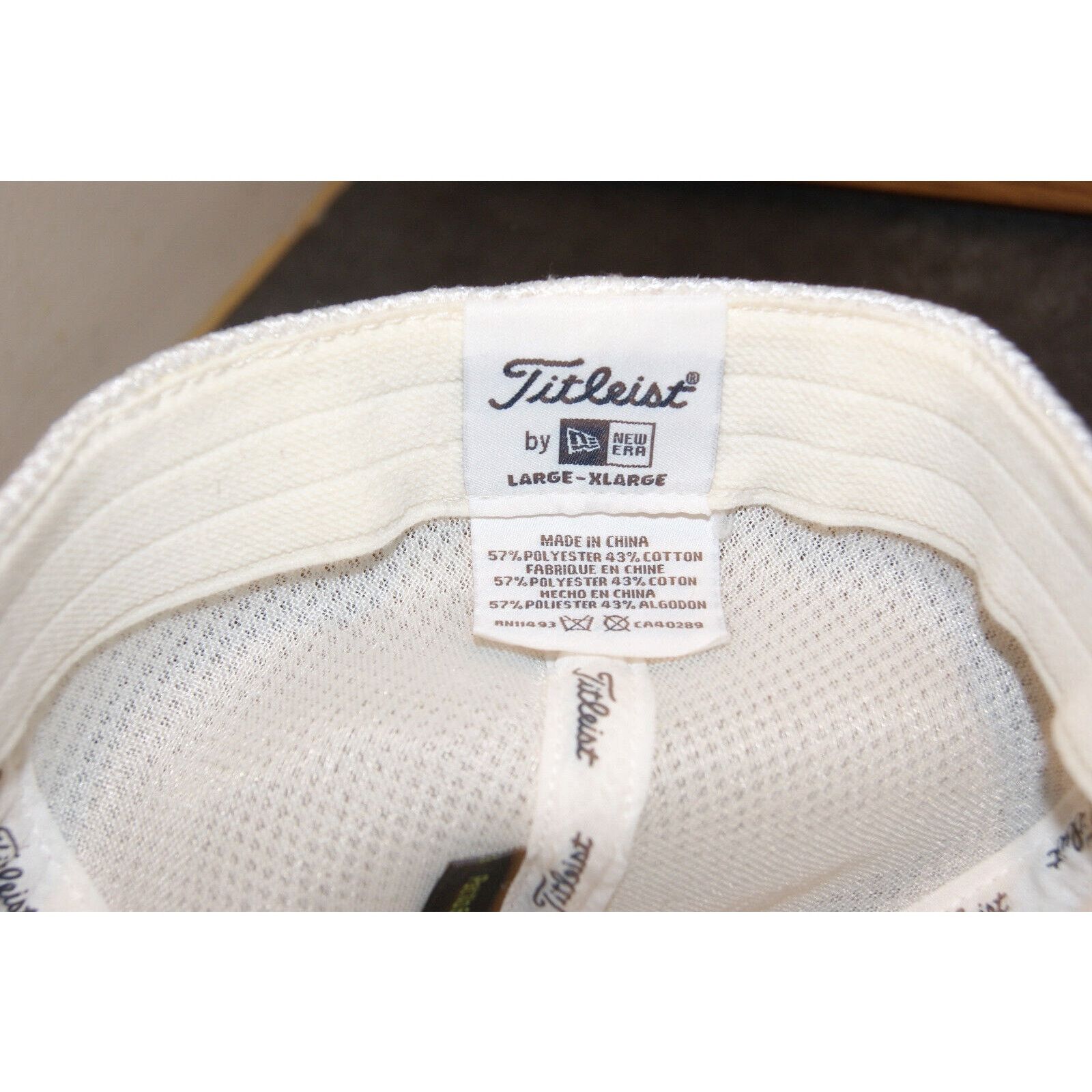 Titleist Titleist New Era FootJoy Golf Hat Cap White L/XL Mesh Fitted Size ONE SIZE - 8 Thumbnail