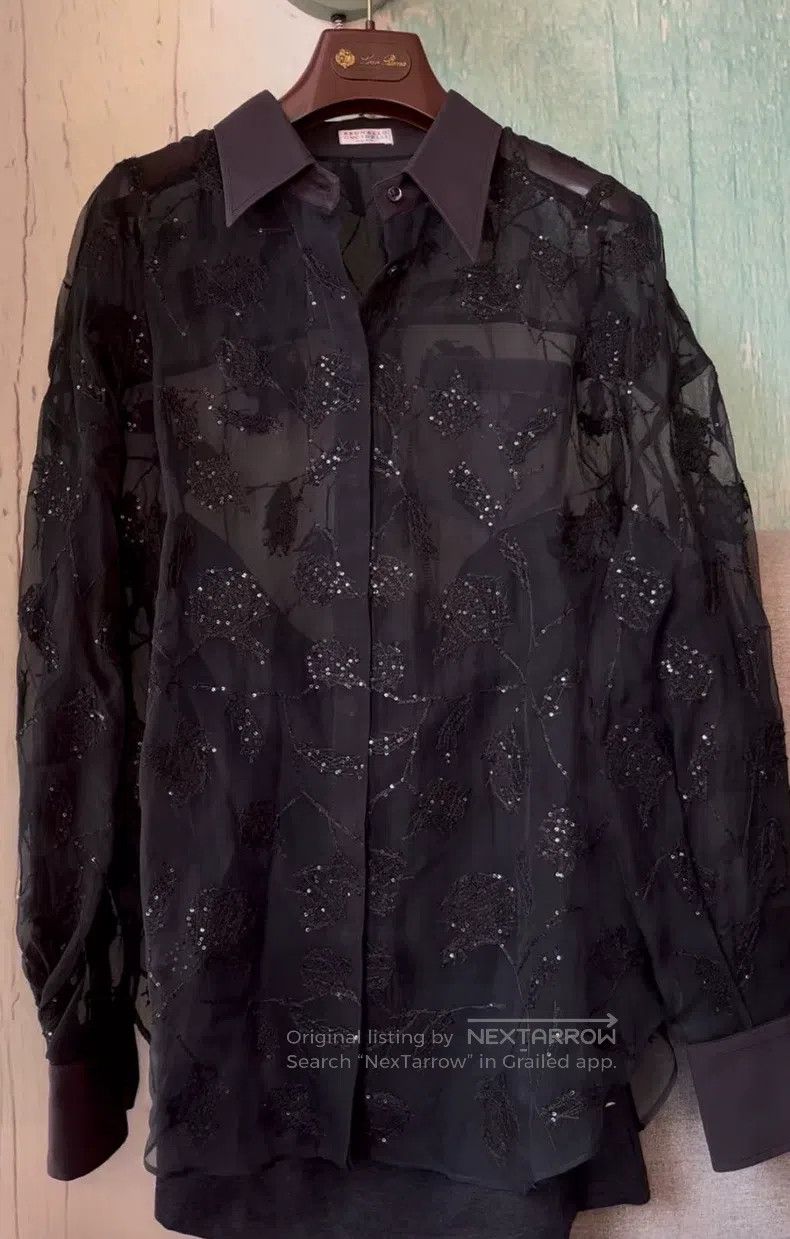 Brunello Cucinelli Brunello Cucinelli Rose Embroidered Sequin Two-Piece Set Size XL / US 12-14 / IT 48-50 - 8 Thumbnail