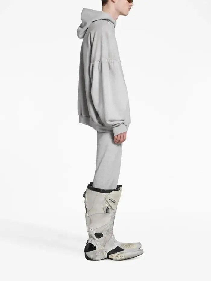 Balenciaga o1in1g0326 Be Kind Round Hoodie in Light Grey/Black Size US XL / EU 56 / 4 - 4 Thumbnail