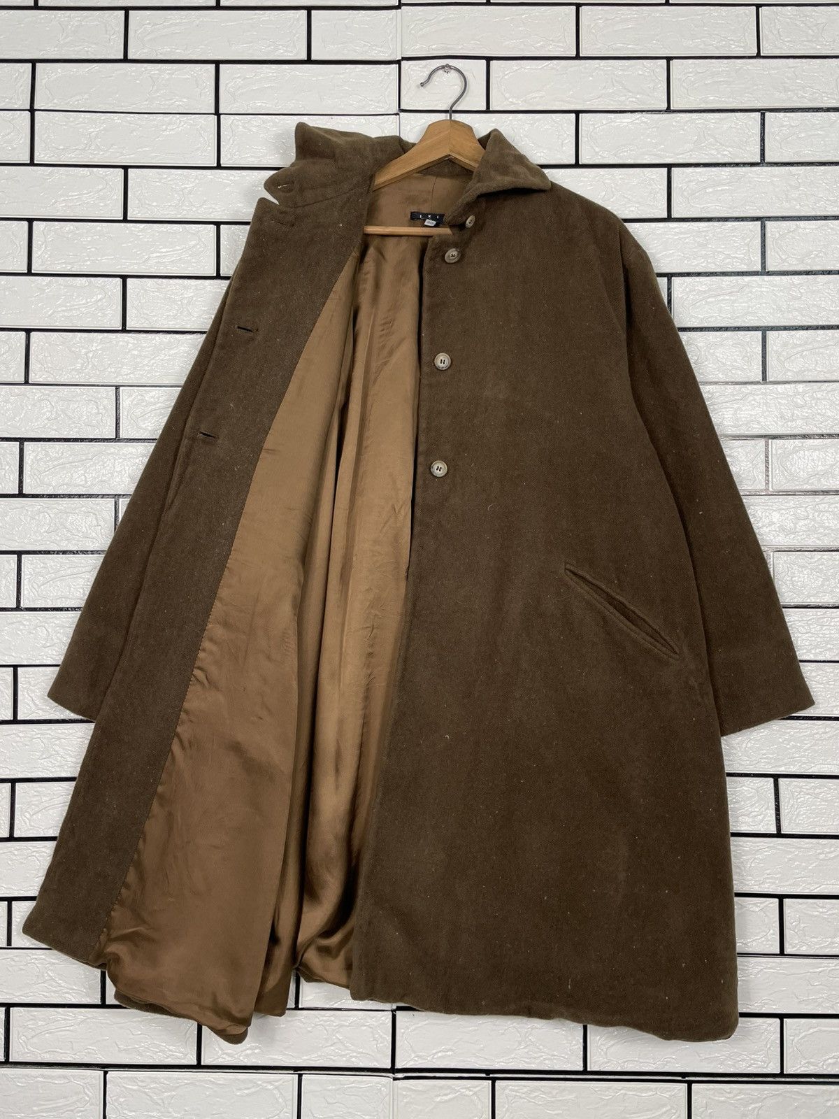 Other Ixia Made In Italy Brown Wool Cashmere Overcoat Size M / US 6-8 / IT 42-44 - 10 Thumbnail