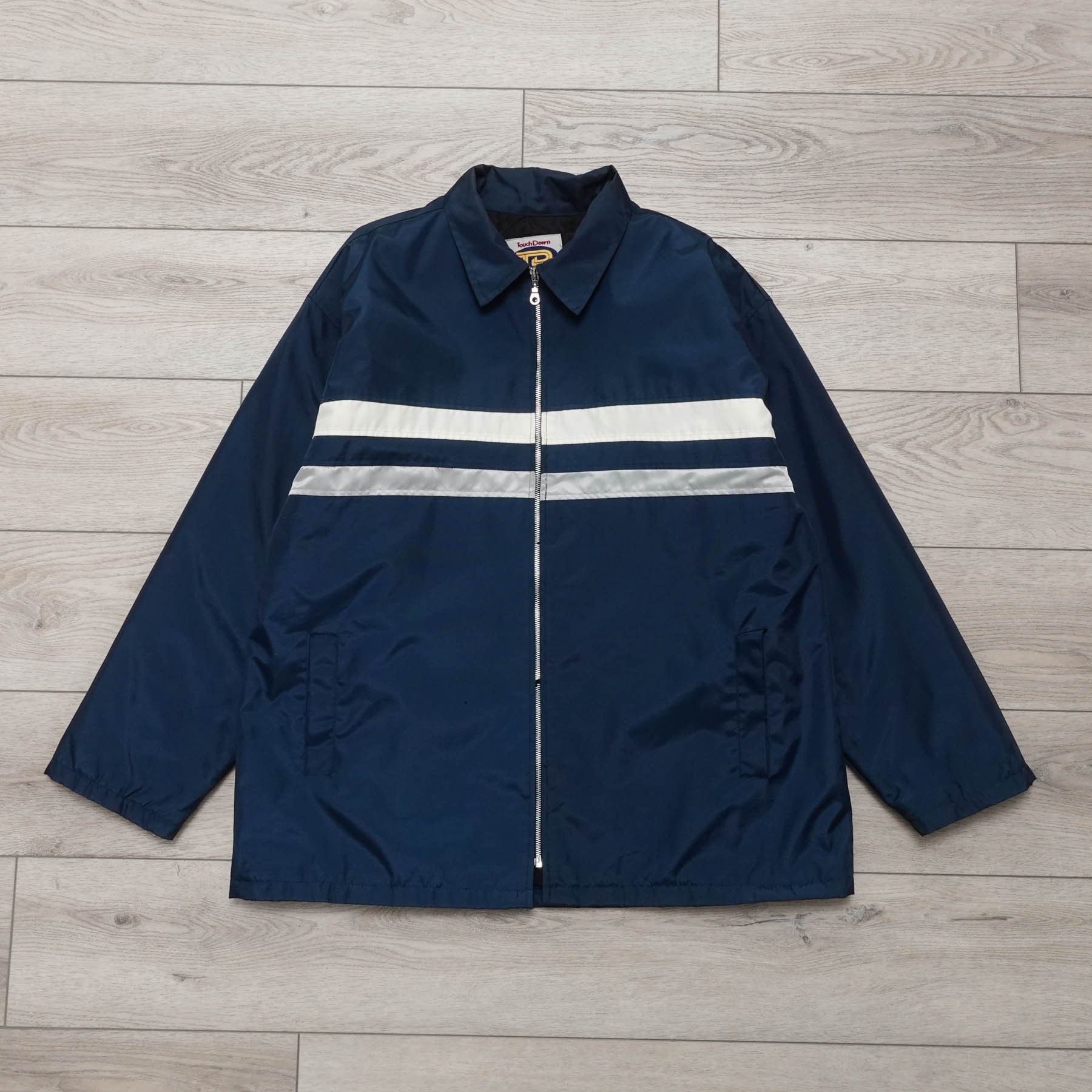 Vintage Touch Down Racing Stripe Quilted Lining Softshell Jacket USA Size US L / EU 52-54 / 3 - 2 Thumbnail