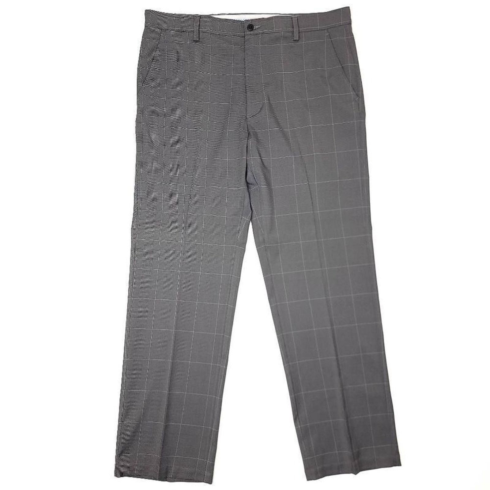 Footjoy FootJoy FJ Golf Pants Mens 38x30 Gray Windowpane Stretch Size US 38 / EU 54 - 1 Thumbnail