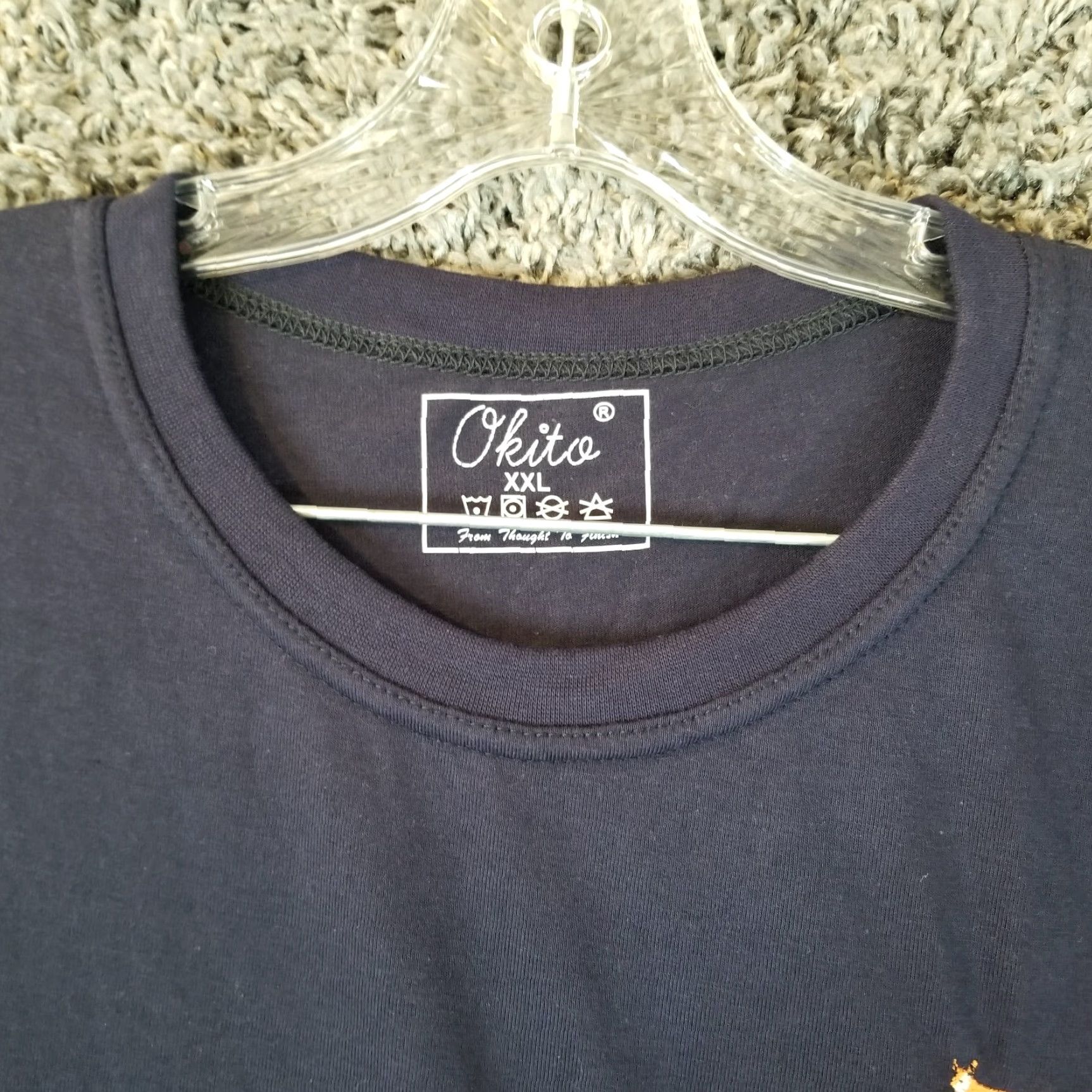 Vintage VINTAGE Okito T-Shirt Mens 2XL Blue Red White Short Sleeve Extra Long Size US XXL / EU 58 / 5 - 4 Thumbnail