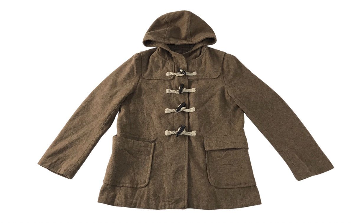 Designer × Vintage 90s Japanese Brand Duffel Hooded Jacket Double Pocket Size L / US 10 / IT 46 - 1 Thumbnail