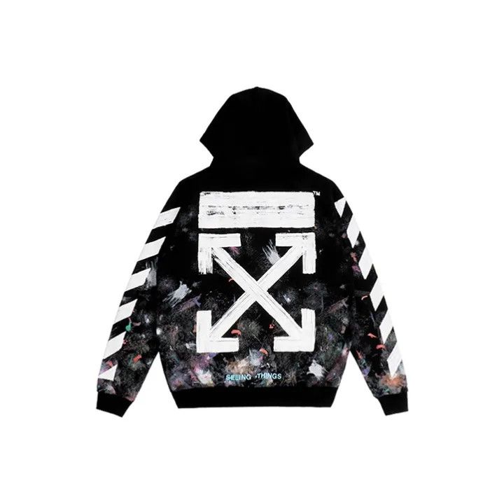 Off-White OFF-WHITE Galaxy Brush Hoodie in Black 0079 Size US M / EU 48-50 / 2 - 1 Thumbnail