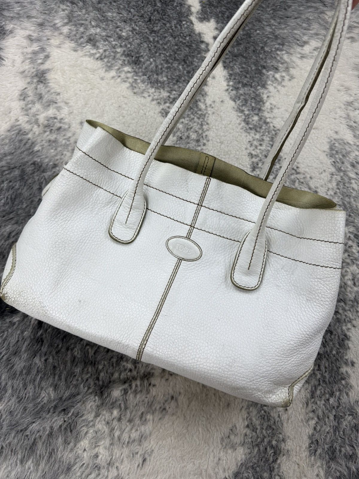 Tod's Authentic✅ 2005 D-Bag Tod’s White Leather Hand Bag Size ONE SIZE - 1 Thumbnail