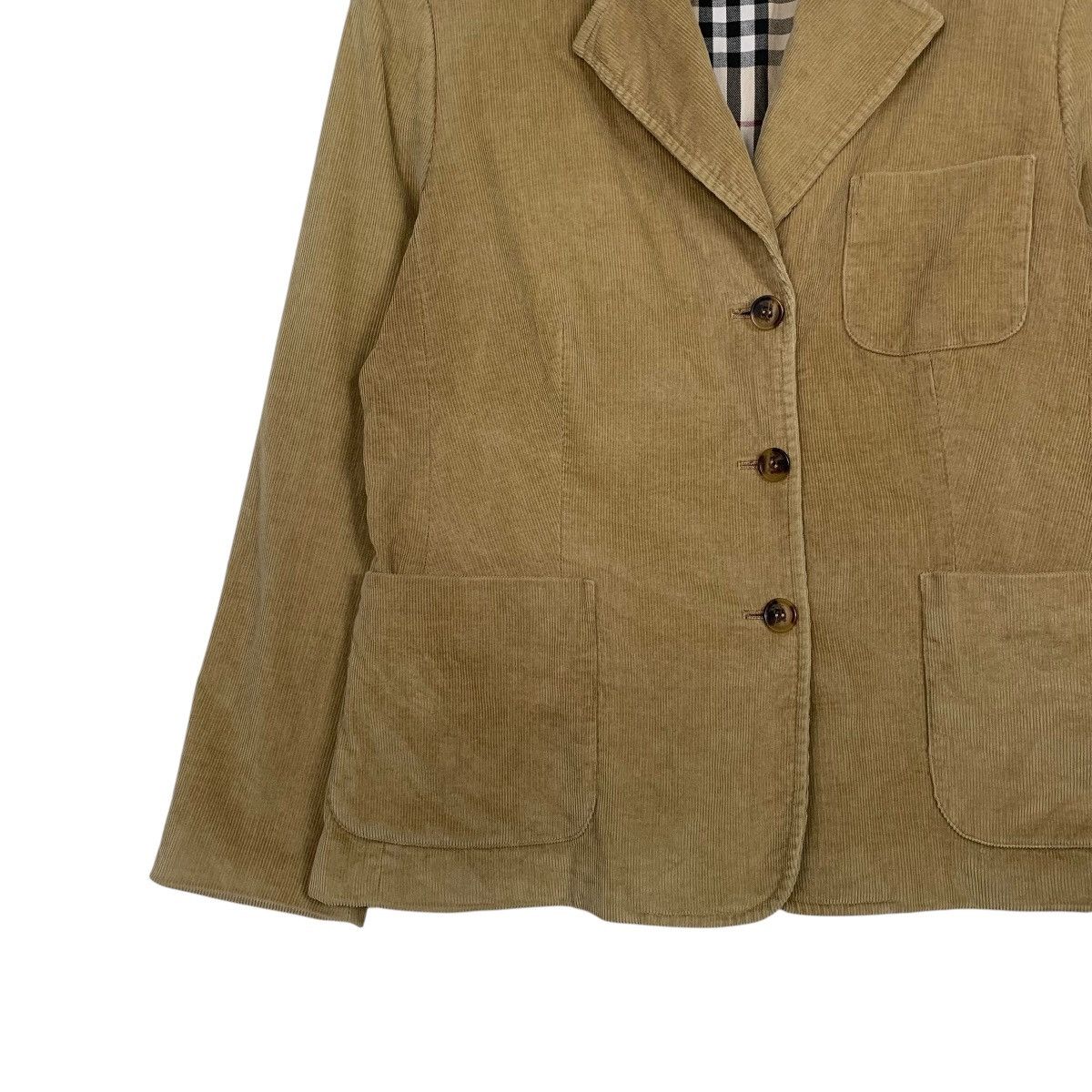 Burberry Burberry London Corduroy Nova Check Women Jacket Size M / US 6-8 / IT 42-44 - 3 Thumbnail
