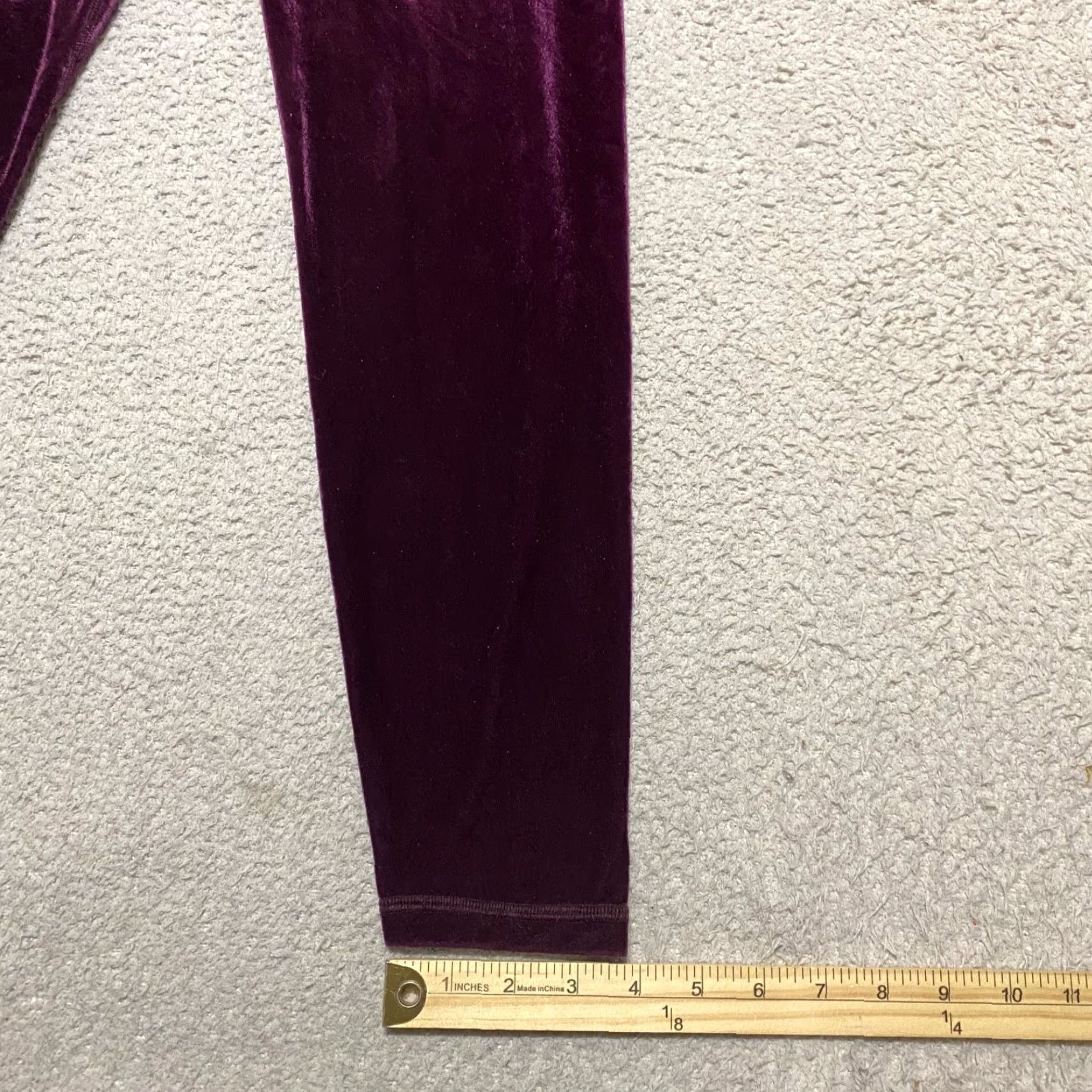 Athleta Athleta Womens 1X Plus Leggings Purple Elation Velvet Skinny Ankle Pull On Size 40" / US 18 - 2 Thumbnail