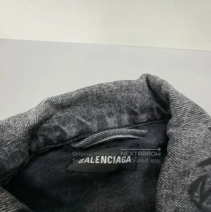 Balenciaga Balenciaga Black Graffiti Denim Jacket. Size US L / EU 52-54 / 3 - 2 Thumbnail