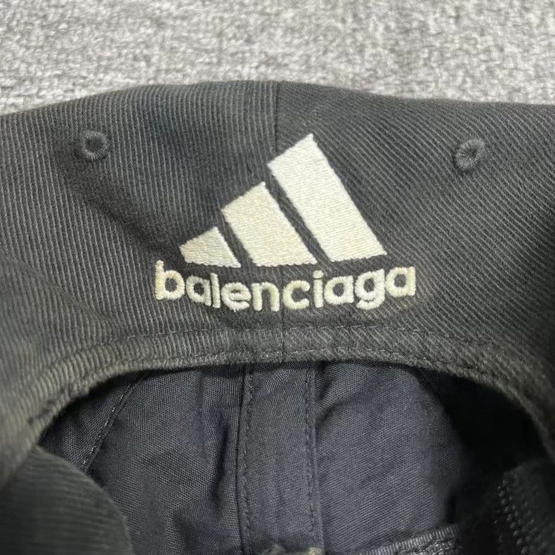 Balenciaga Balenciaga Adidas Black Logo Baseball Cap-2506 Size ONE SIZE - 2 Thumbnail