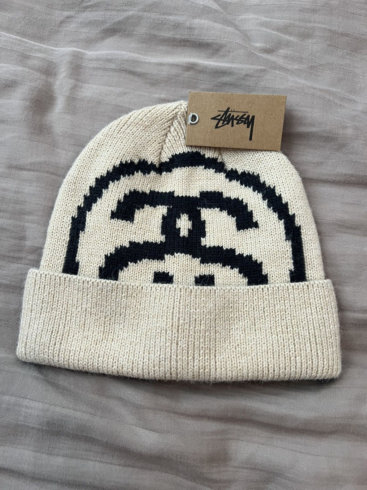 Streetwear × Stussy × Vintage Stussy Big Link Cuff Beanie Pine Green |  Grailed