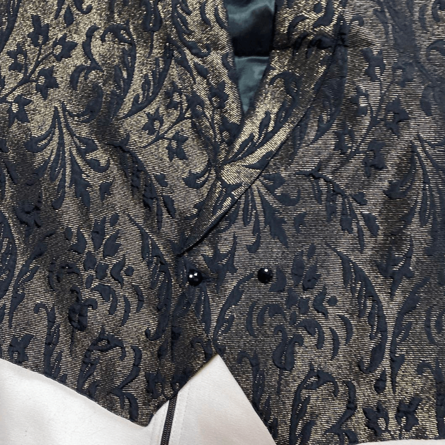 Versace Gianni Versace Gold and Black Double Breasted Vest 50 L Size US L / EU 52-54 / 3 - 5 Thumbnail