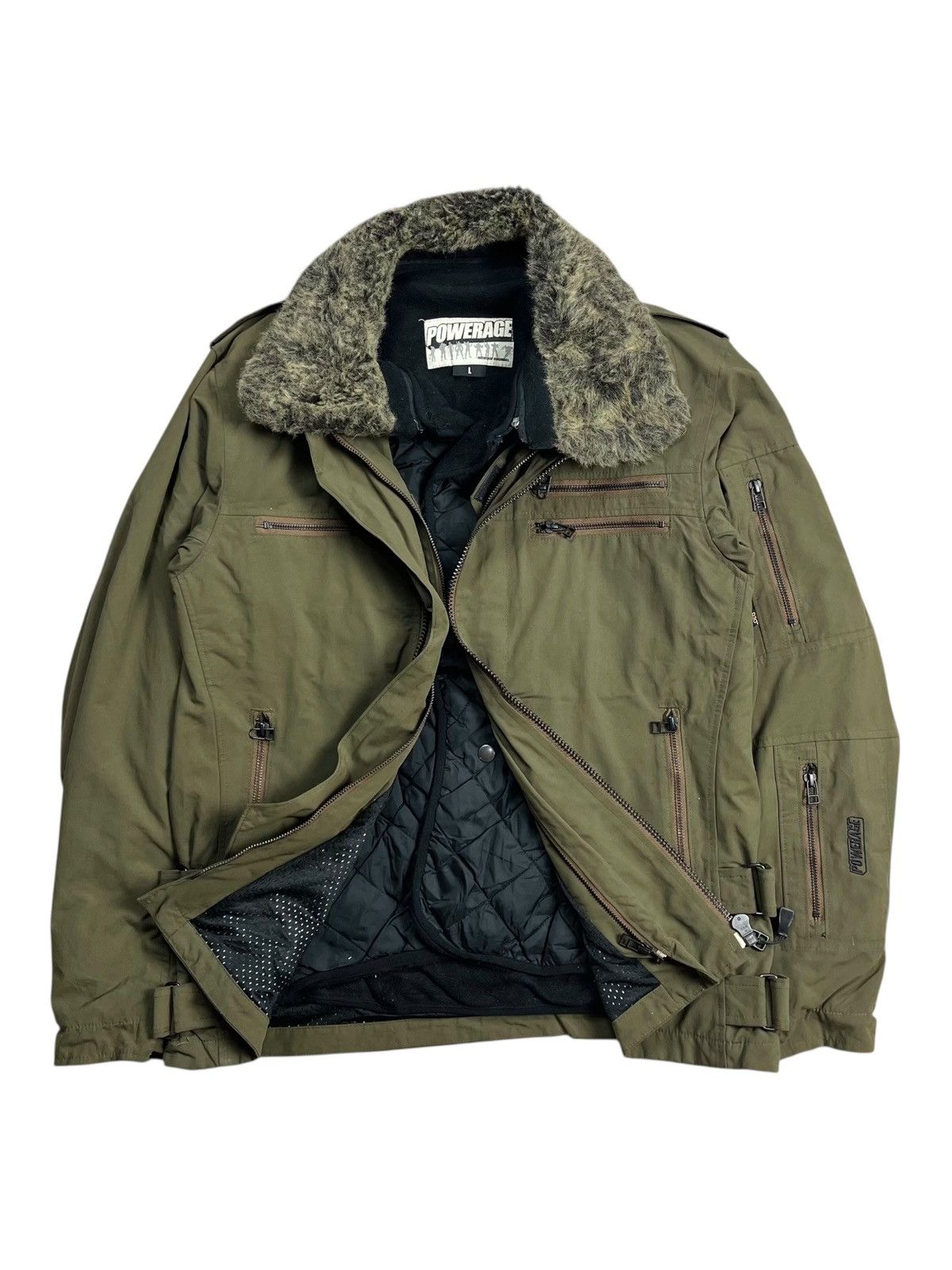 Isamu Katayama Backlash 2000s Powerage - Fur Collar Rider Cargo Jacket Size US M / EU 48-50 / 2 - 12 Thumbnail