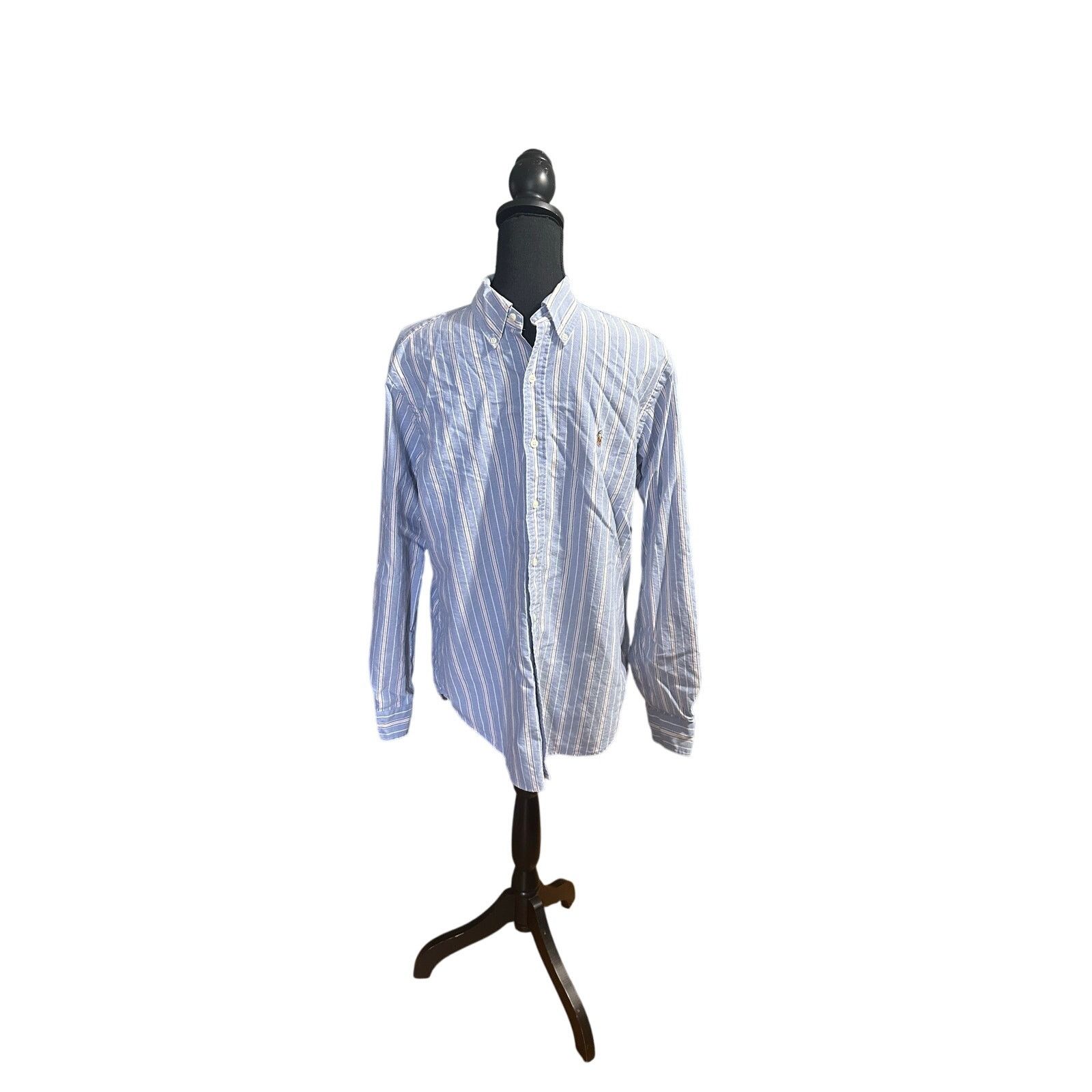 Ralph Lauren Ralph Lauren Blue Pink Stripe Long-sleeve Shirt Size US M / EU 48-50 / 2 - 1 Thumbnail