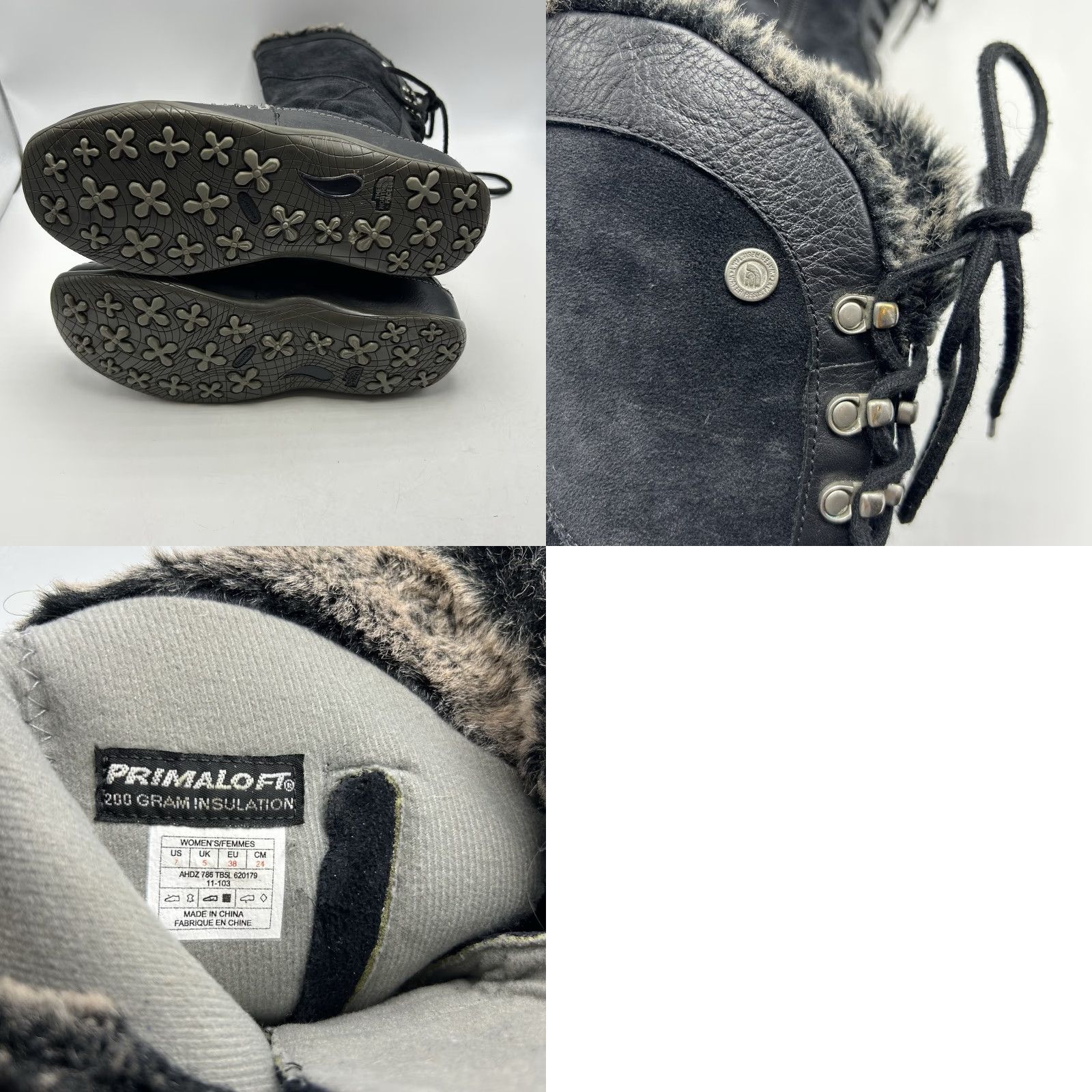 The North Face VINTAGE? The North Face Boots Womens Black Suede Primaloft 200 Mocassin Mid-Calf Snow Boot Womens 7 Black The North Face Janey"} Size US 10 / IT 40 - 8 Thumbnail