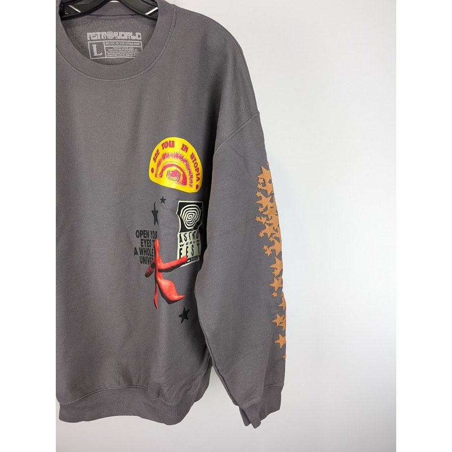 Travis Scott o1rshd1 Astrofest Houston Crewneck Sweatshirt in Grey Size US L / EU 52-54 / 3 - 5 Thumbnail