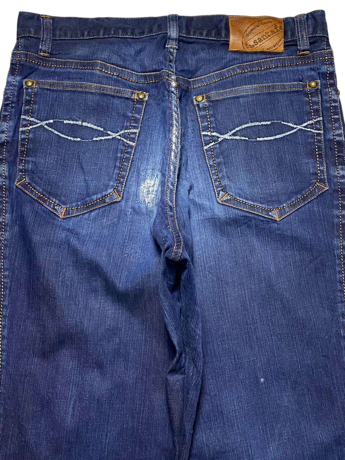 Japanese Brand Vintage Japan Brand Santa fe The Devil Repair Jeans Size US 32 / EU 48 - 4 Thumbnail