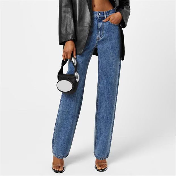 Alexander Wang o1g2r1mq0824 Mid Rise Relaxed Jeans in Denim Blue Size 26" / US 2 / IT 38 - 3 Thumbnail