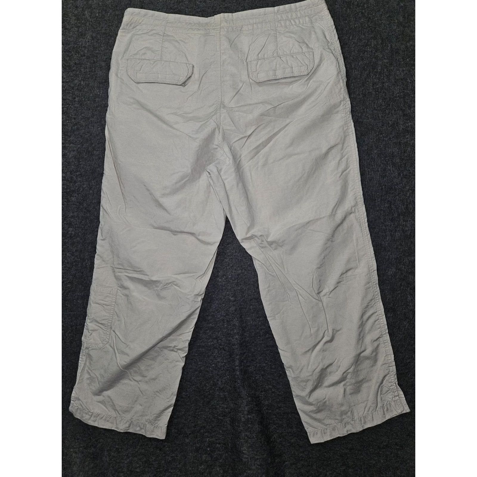 Vintage Columbia Capri Pants Womens Small Beige Drawstring Elastic Waist Twill Casual Size 28" / US 6 / IT 42 - 7 Thumbnail