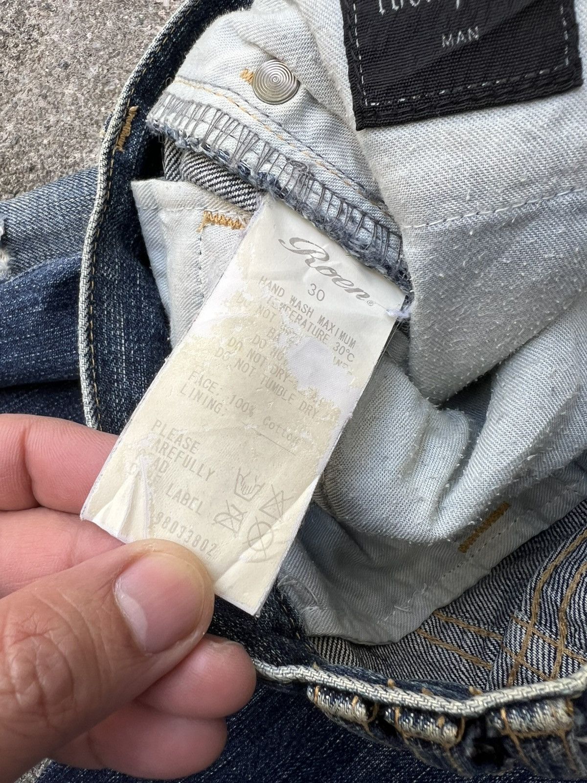 Japanese Brand 💥Japanese Brand Roen Distress Punk Jean Very Rare Size US 30 / EU 46 - 19 Thumbnail