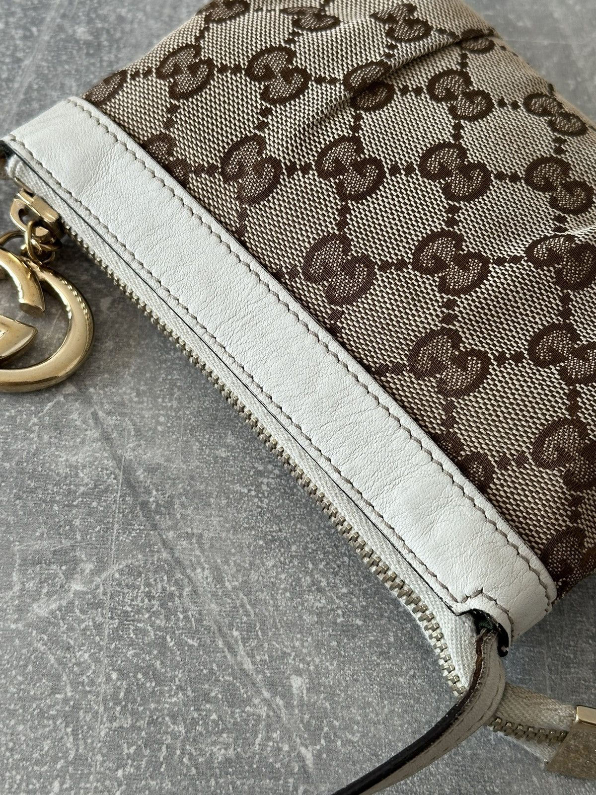 Gucci Gucci Mini Monogram Cross Body bag White/Beige 212216 Size ONE SIZE - 14 Thumbnail