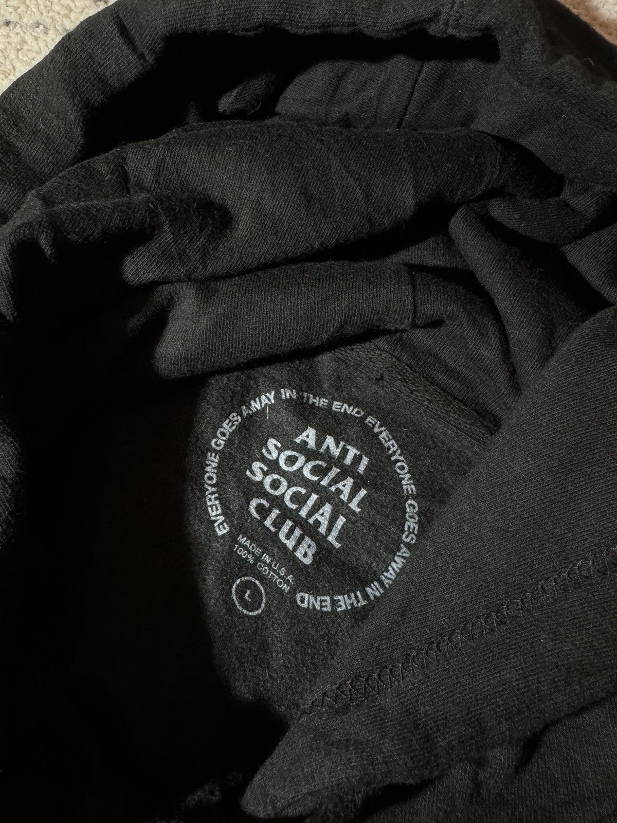 Anti Social Social Club ASSC Anti Social Social Club Hoodie Black Streetwear Large Size US L / EU 52-54 / 3 - 8 Thumbnail