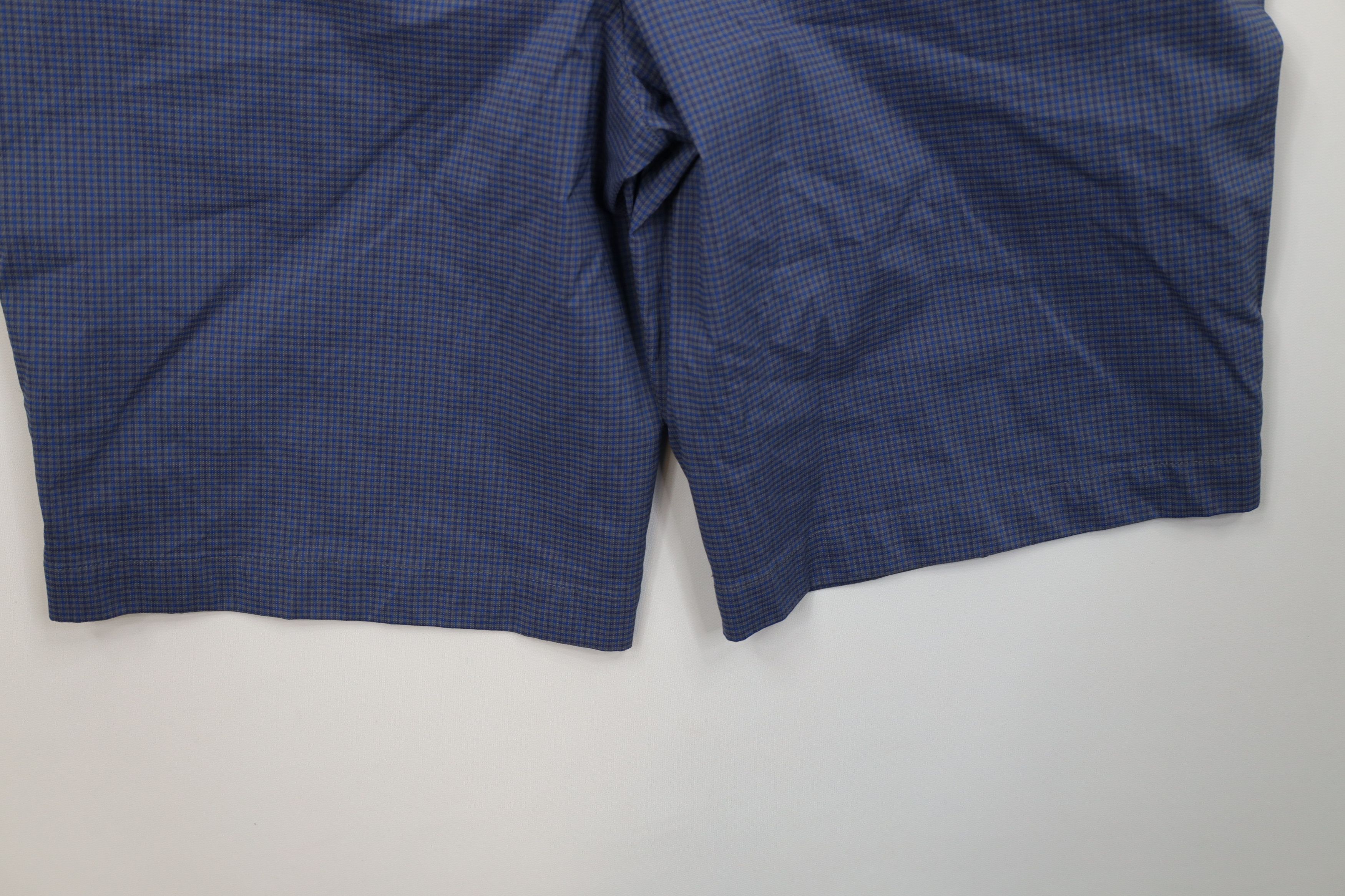 Puma Puma Golf Front Tech Golfing Chino Shorts Blue Plaid Check Size US 38 / EU 54 - 12 Thumbnail