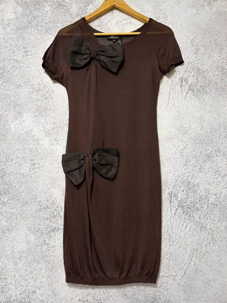 Versace Versace Vintage Silk Cocktail Dress With Bows Made in Italy Size S / US 4 / IT 40 - 1 Thumbnail