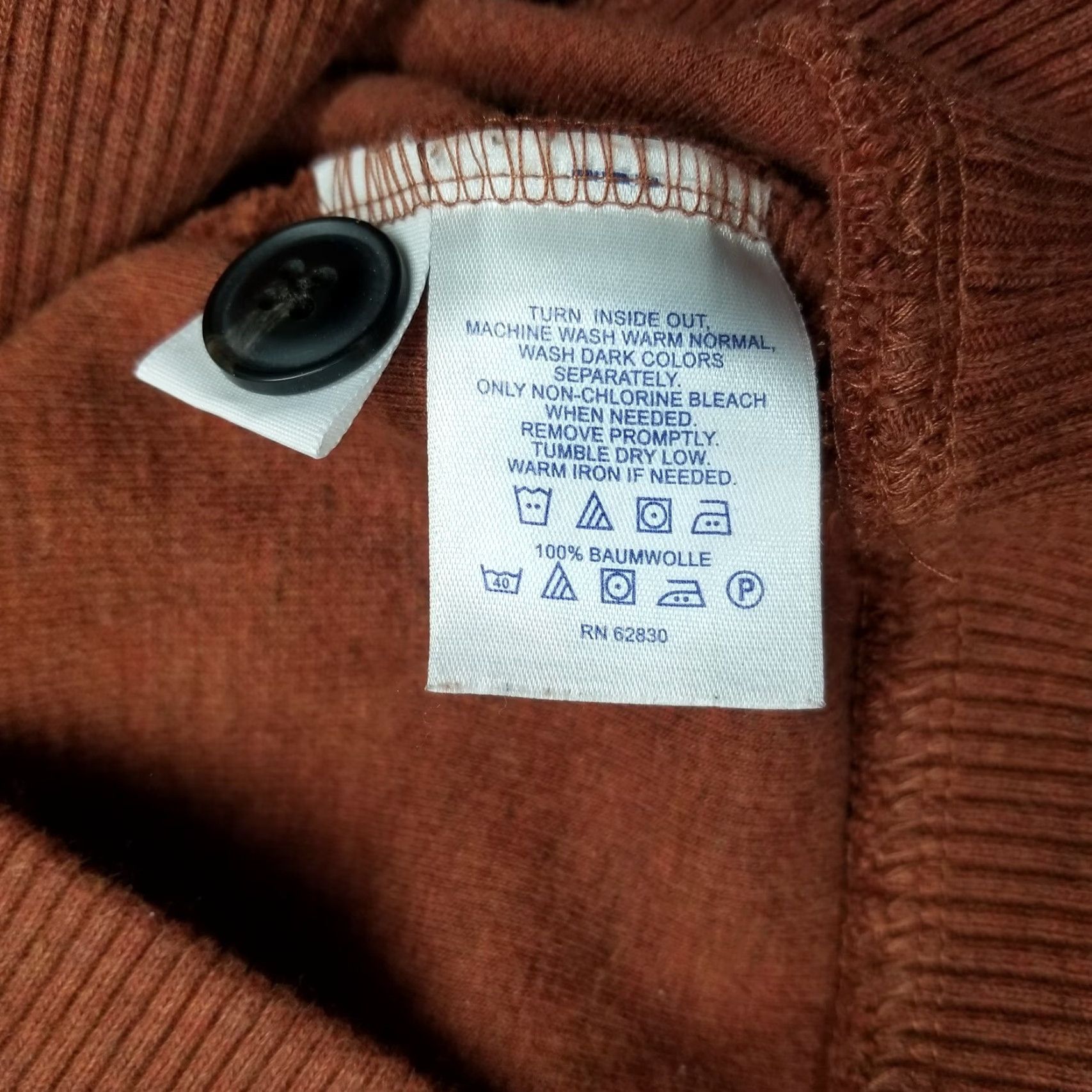 Lands' End Lands' End Sweater Men L Brown Red Collared Cotton Button Casual Pullover Size US L / EU 52-54 / 3 - 3 Thumbnail