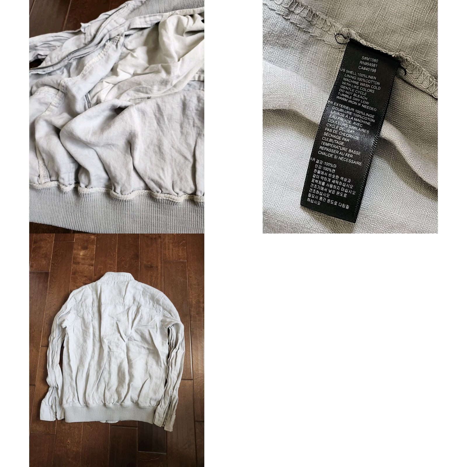 Vintage Twentyone Men Gray Zip Jacket with Pockets - Size L Size US L / EU 52-54 / 3 - 11 Thumbnail