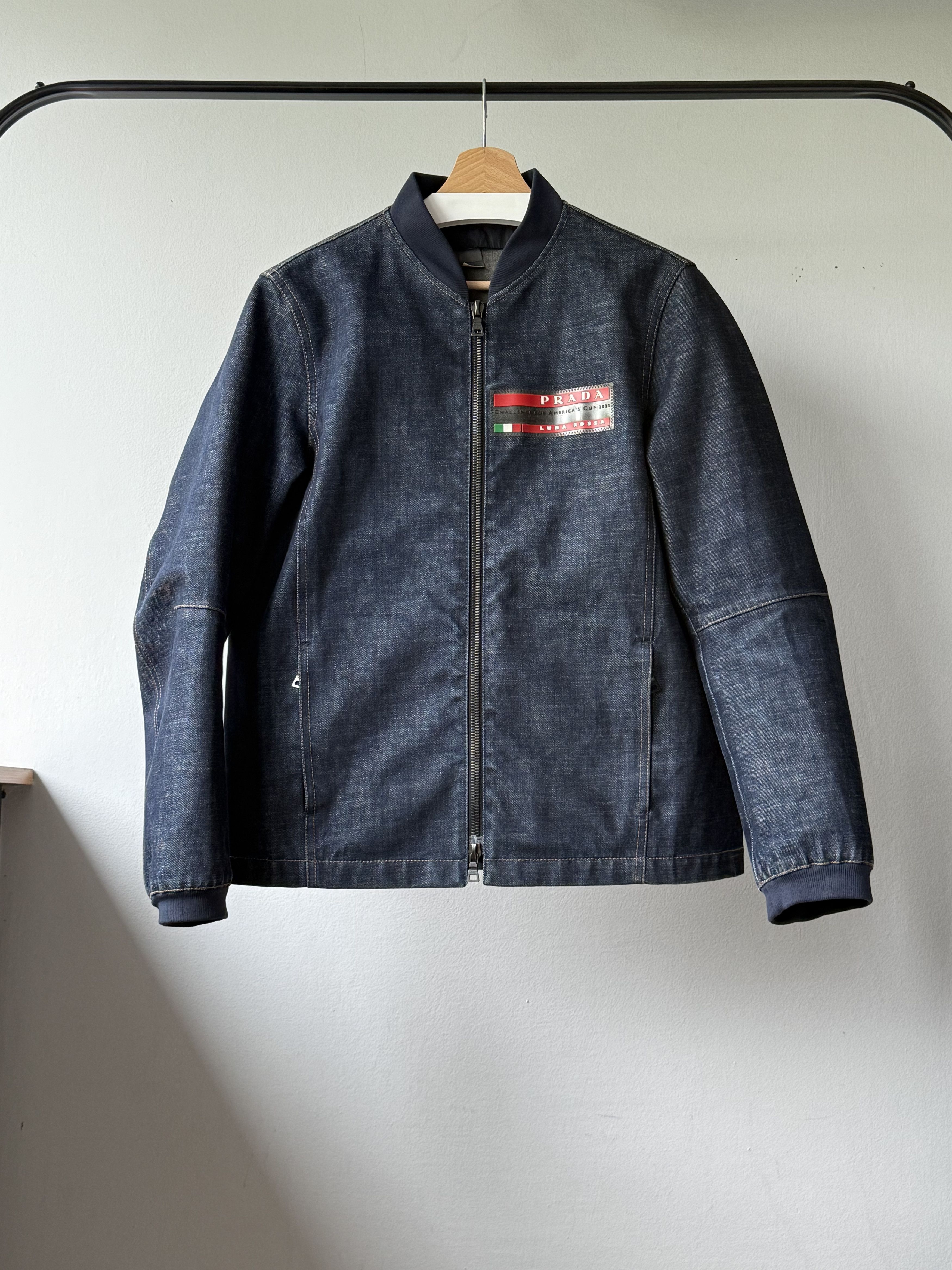 Prada Prada Luna Rossa 2003 America's Cup Gore-Tex Denim Jacket Size US S / EU 44-46 / 1 - 1 Thumbnail