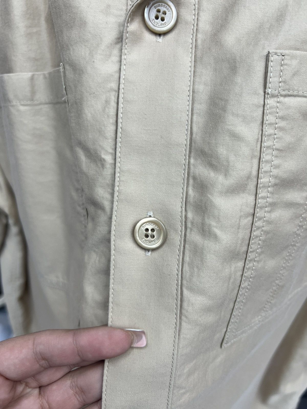 Burberry Burberry Beige Polo Short Sleeve Size US XL / EU 56 / 4 - 8 Thumbnail