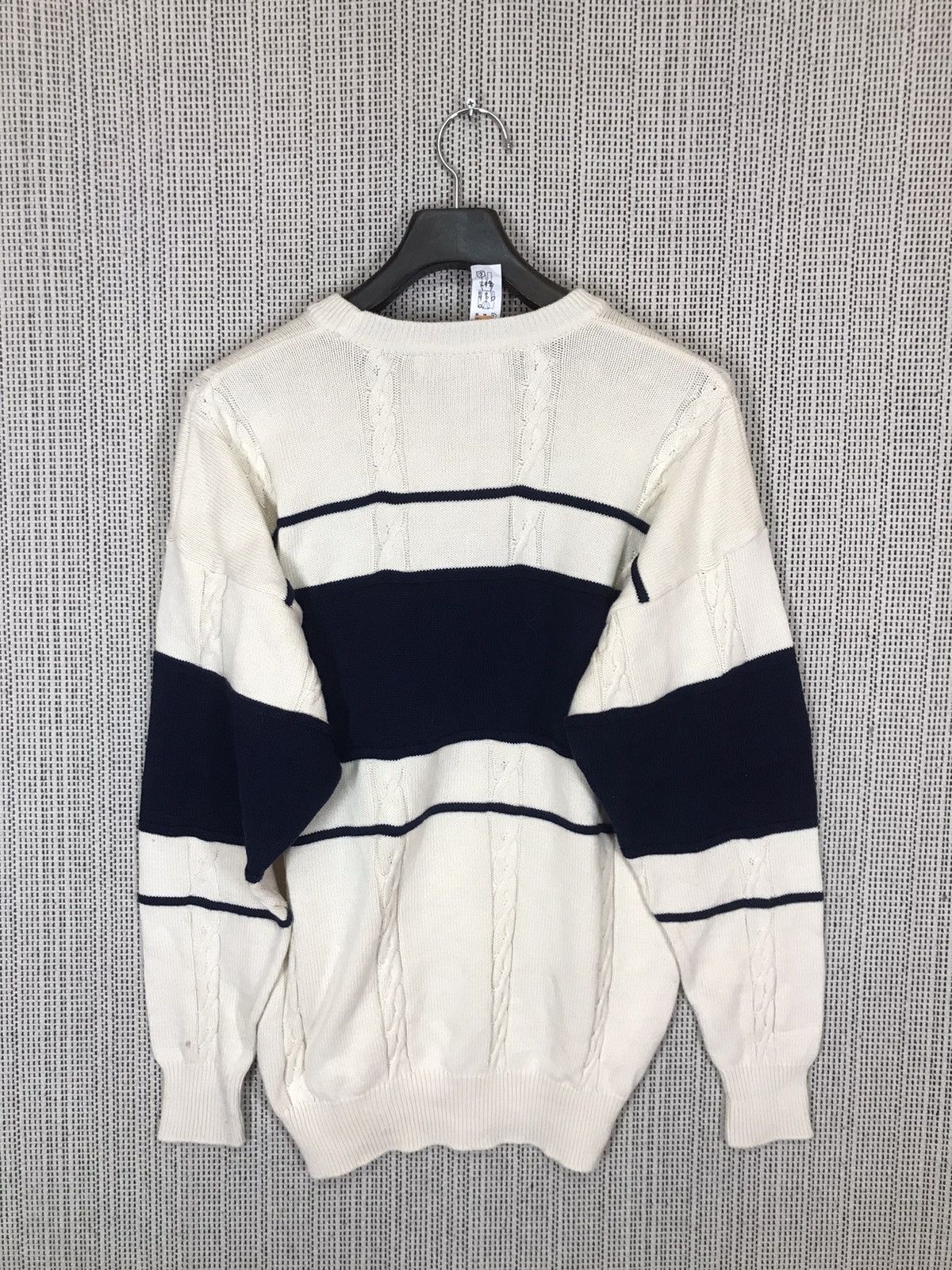 Burberry × Designer × Vintage ‼️VINTAGE BURBERRY SPELL OUT KNIT SWEATER MADE IN ENGLAND‼️ Size US L / EU 52-54 / 3 - 7 Thumbnail