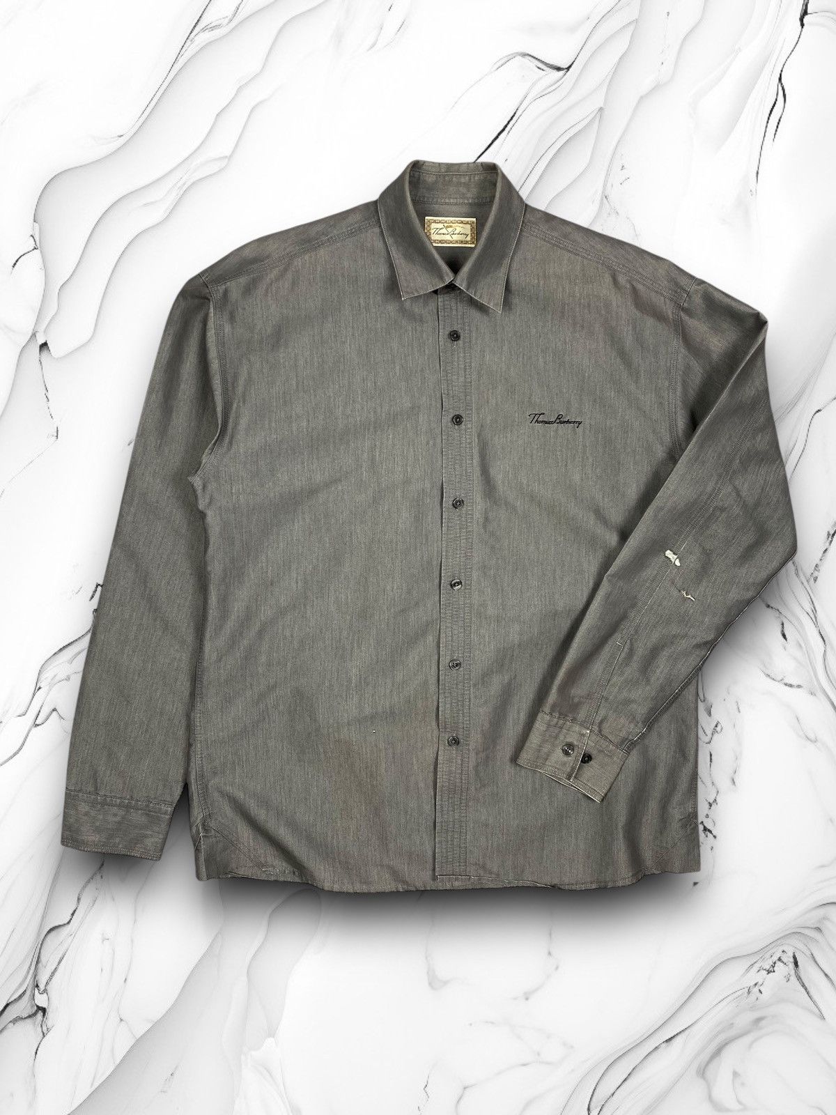 Other Thomas Burberry Designer Button Up Shirt Size US M / EU 48-50 / 2 - 1 Thumbnail