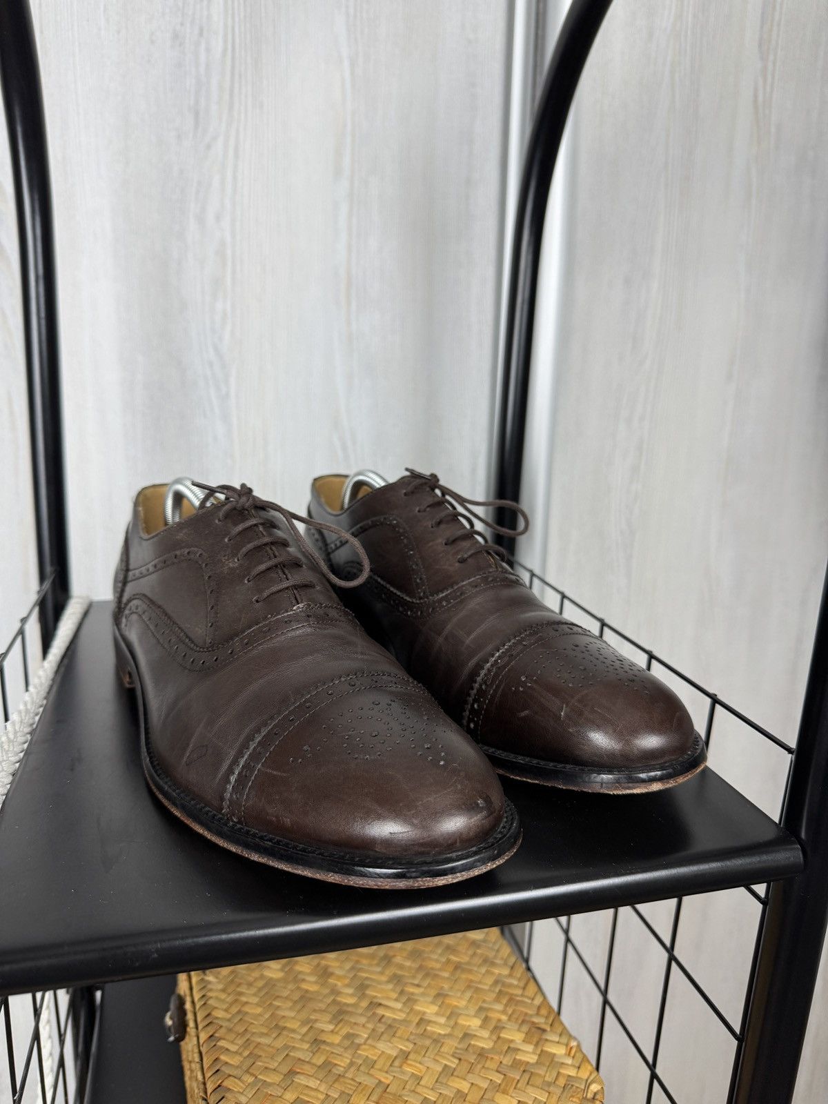 Boggi Boggi Milano Brown Brogues Leather Oxford Lace Up Dress Shoe Size US 9.5 / EU 42-43 - 5 Thumbnail