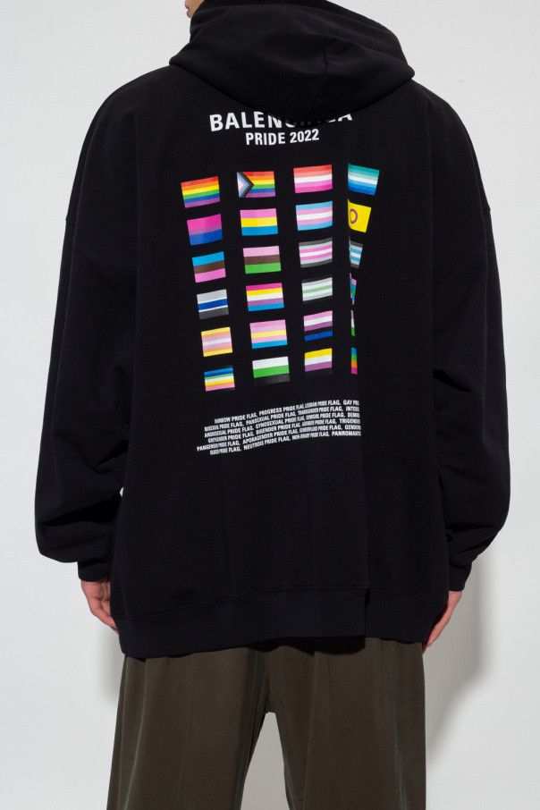 Balenciaga o1mt1gz1224 Pride 22 Hoodie Boxy Fit in Black Size US L / EU 52-54 / 3 - 4 Thumbnail