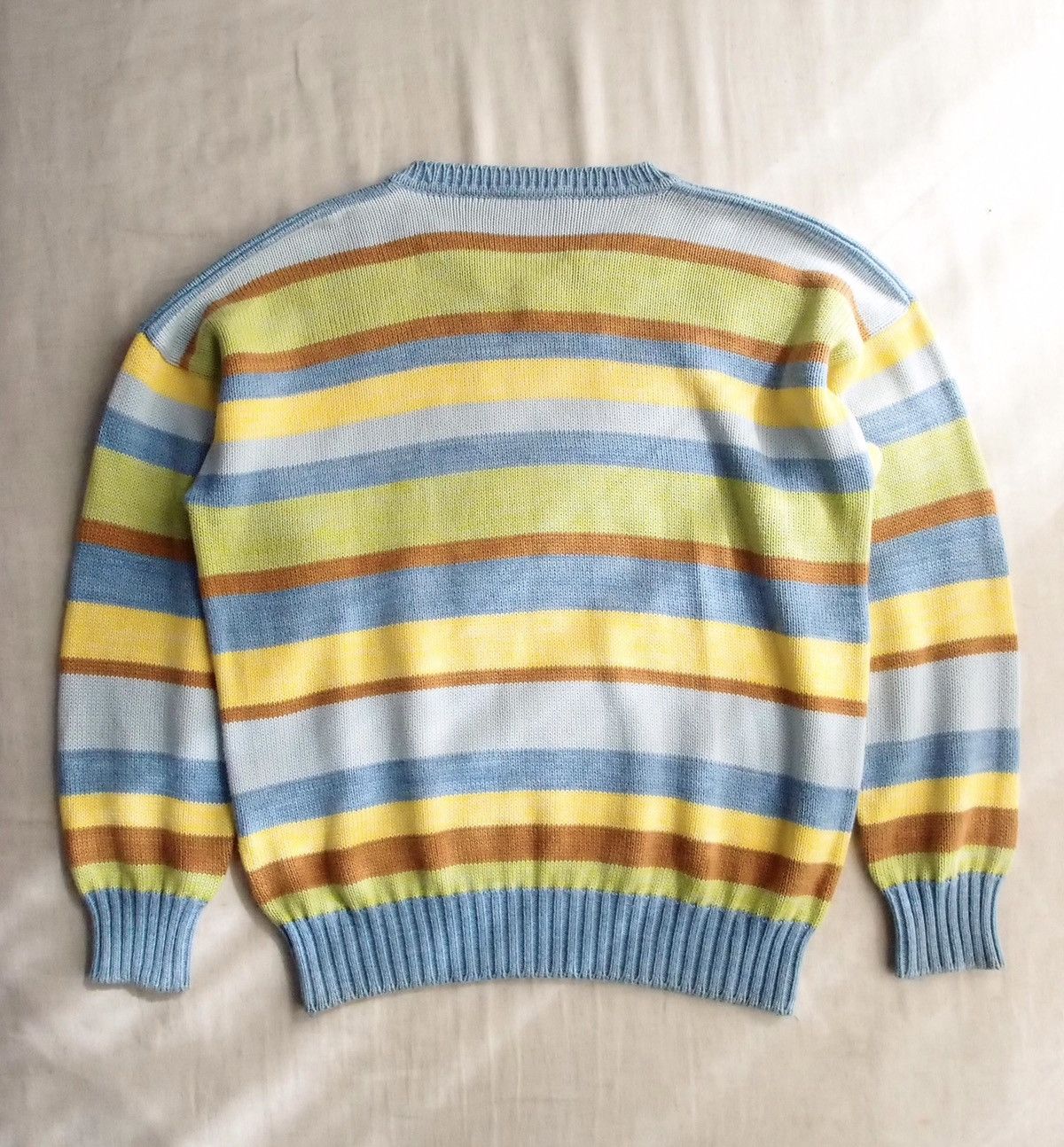 Etro ETRO Multicolor Striped V-Neck Knit 100% Cotton Size US S / EU 44-46 / 1 - 2 Thumbnail