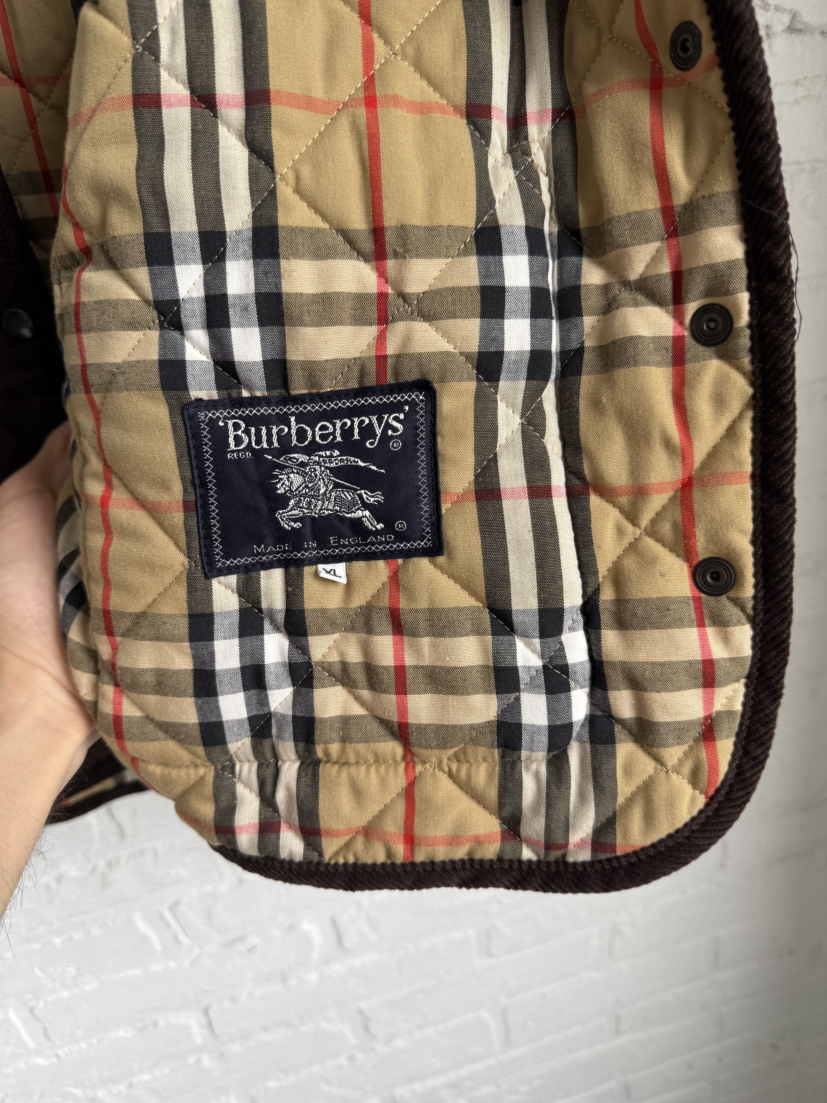 Burberry Vintage 90s Burberrys quilted liner vest nova check lining Size US XL / EU 56 / 4 - 7 Thumbnail