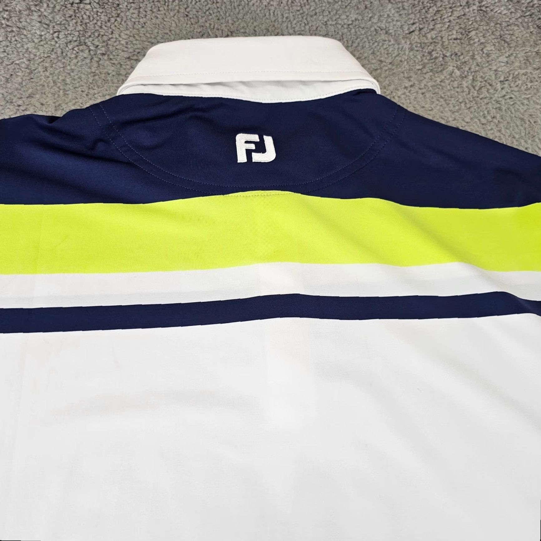 Footjoy FootJoy Polo Shirt Mens M White Colorblock Performance Stretch Golf Shirt Size US M / EU 48-50 / 2 - 7 Thumbnail