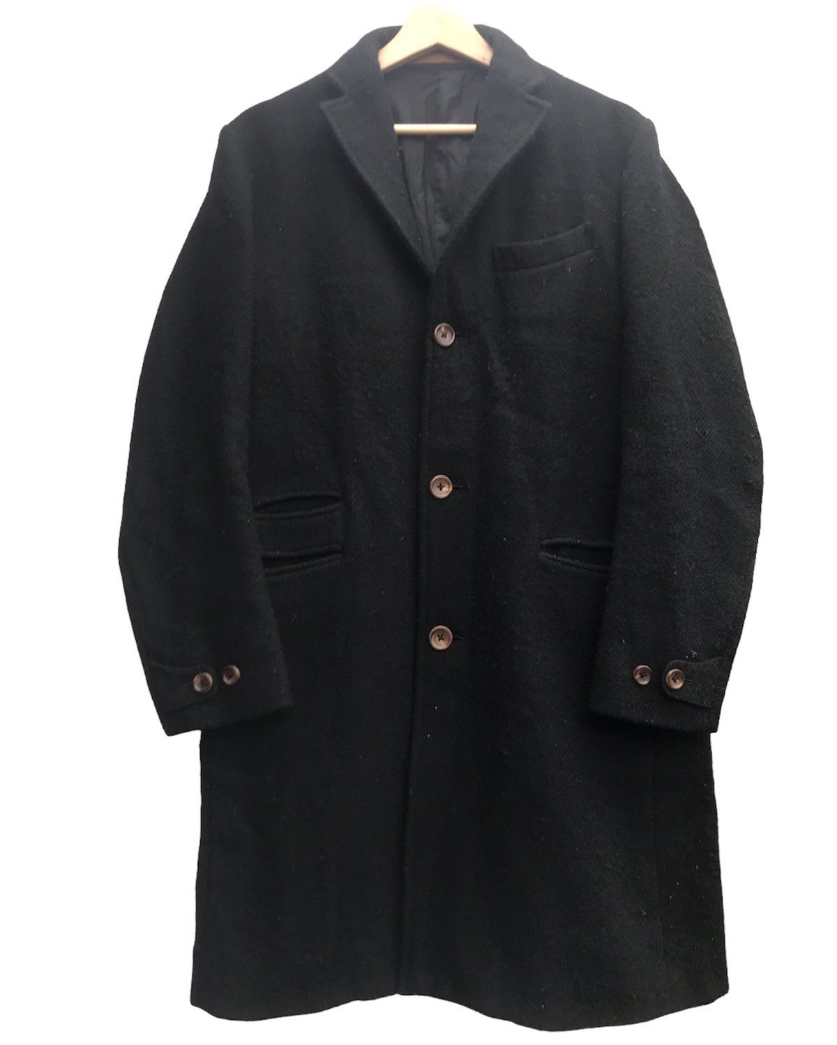 image of Harris Tweed Sandisnita 2010 Limited Edition Coat in Black, Men's (Size Medium)