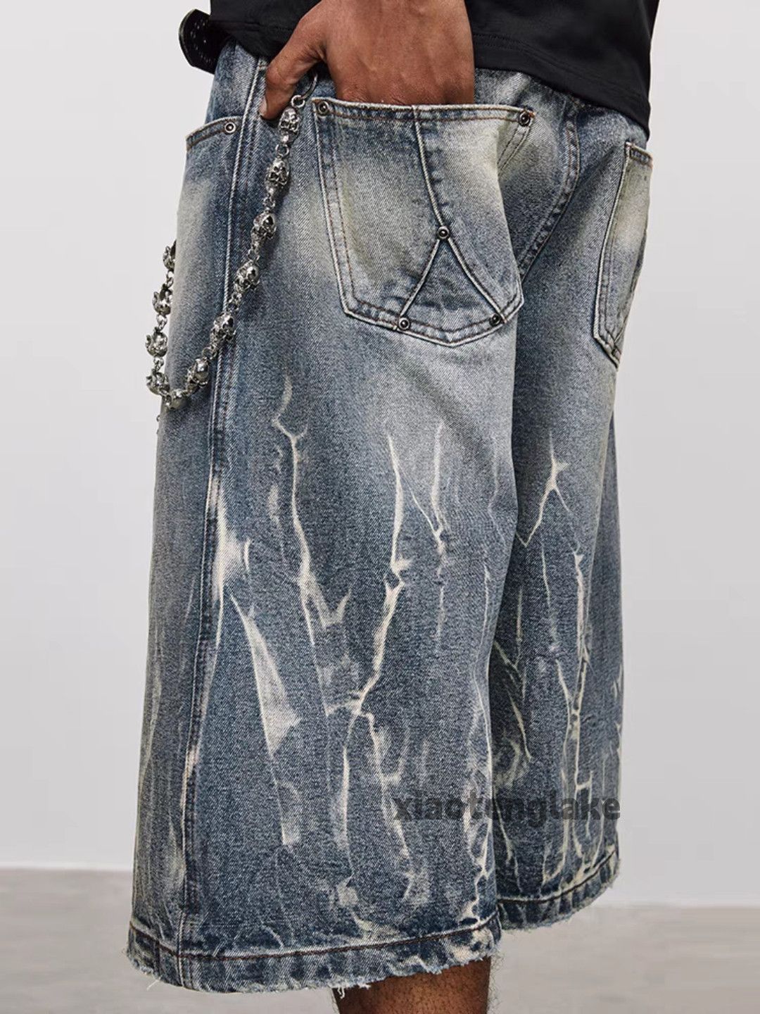 Jean Unisex outdoor utility loose baggy hiphop cargo shorts Size US 30 / EU 46 - 5 Thumbnail