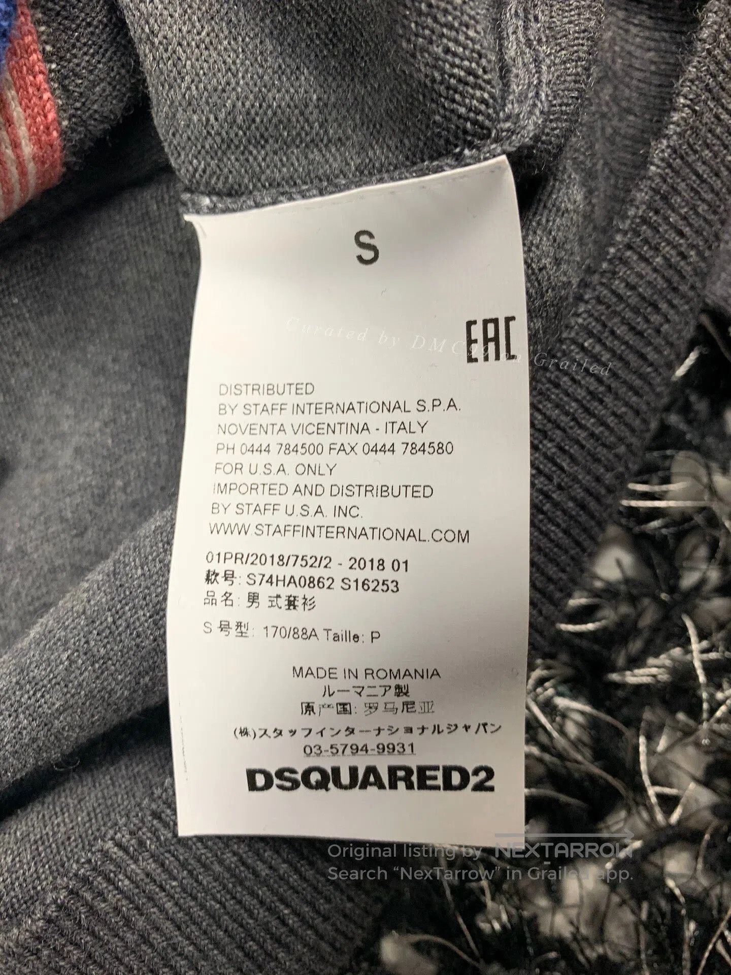 Dsquared2 DSQUARED2 Wool Cardigan. Size US L / EU 52-54 / 3 - 6 Thumbnail